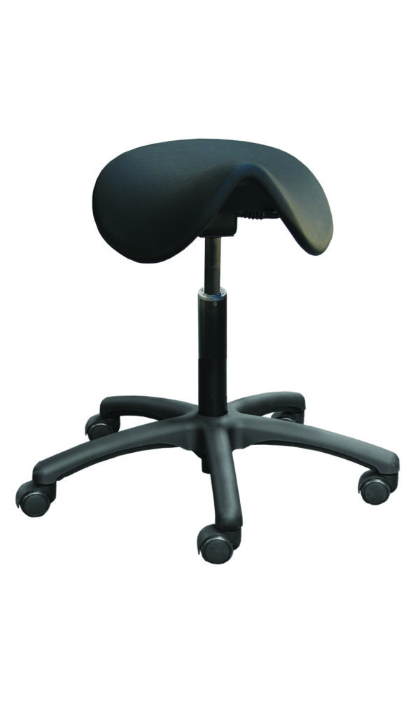 Pneumatic adjustable saddle stool
