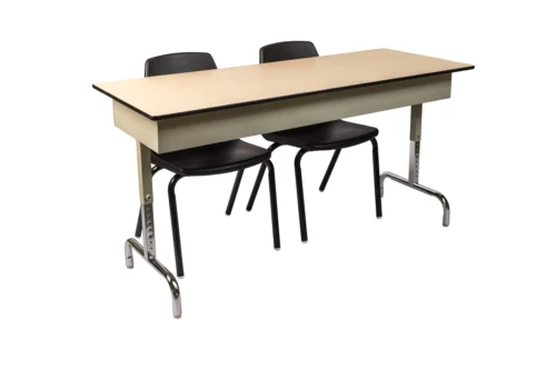 Pupitre double ouvert à l’avant