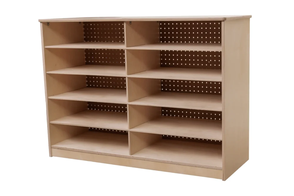 10-compartments storage unit with adjustable shelves